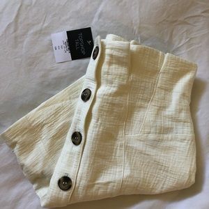 NWT Topshop Tall Cream Skirt Size 8 Tall